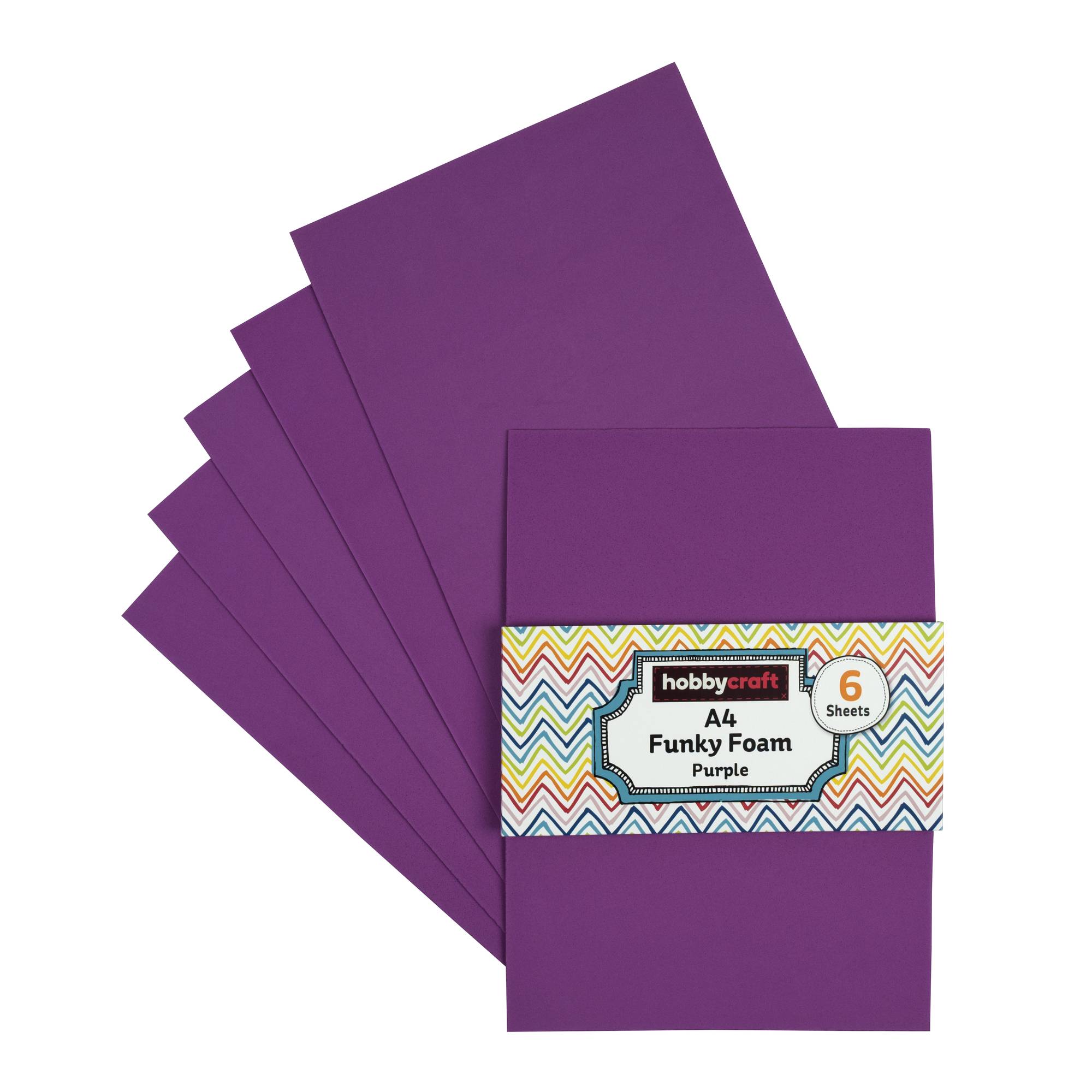 Purple EVA Foam Sheets?A4 6 Pack