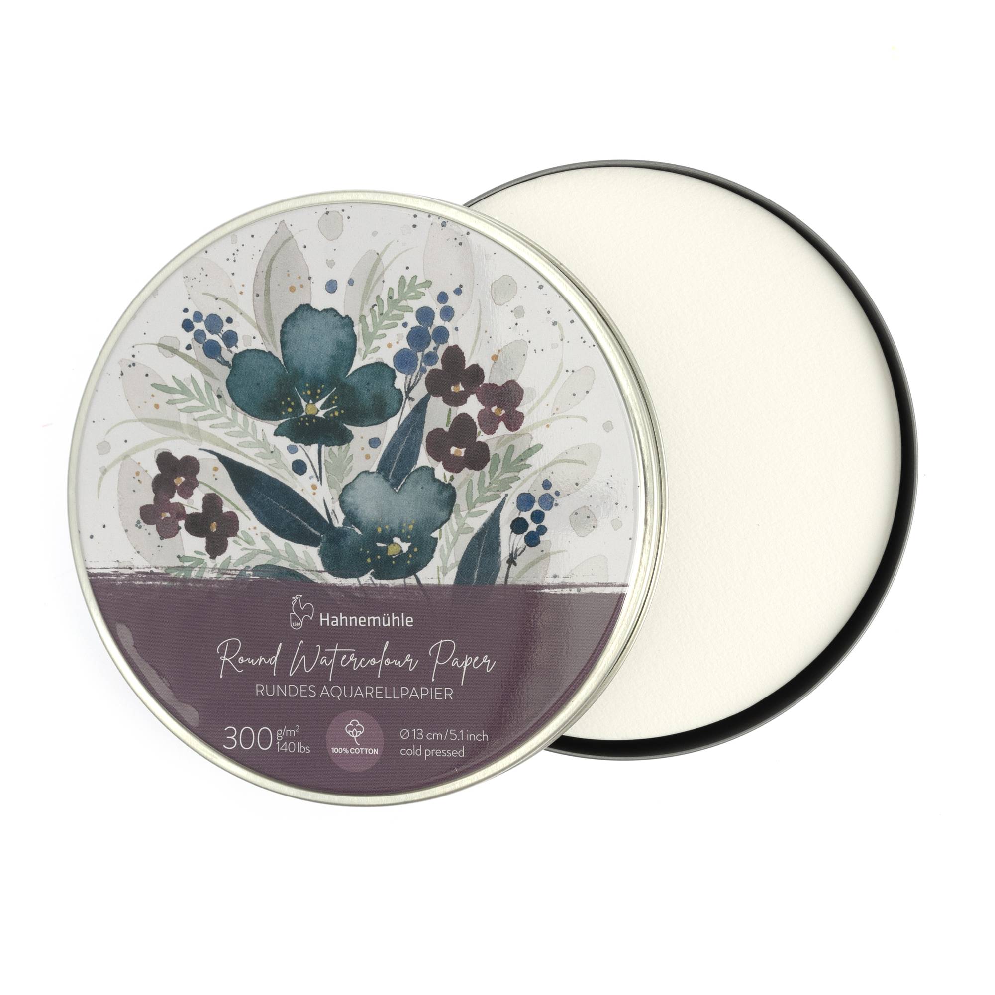 Hahnemuhle Round Watercolour Paper Tin 5 Inches