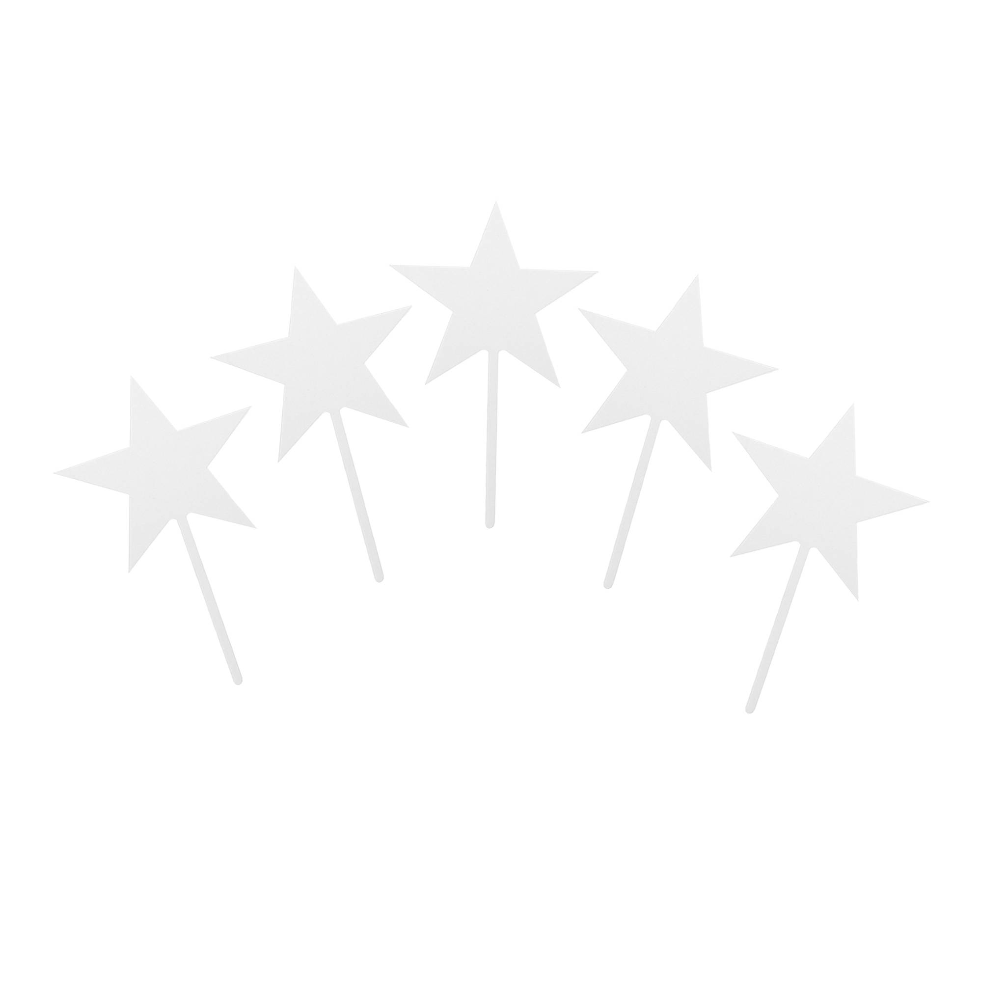 Clear Star Acrylic Cake Toppers 5cm x 9cm 5 Pack