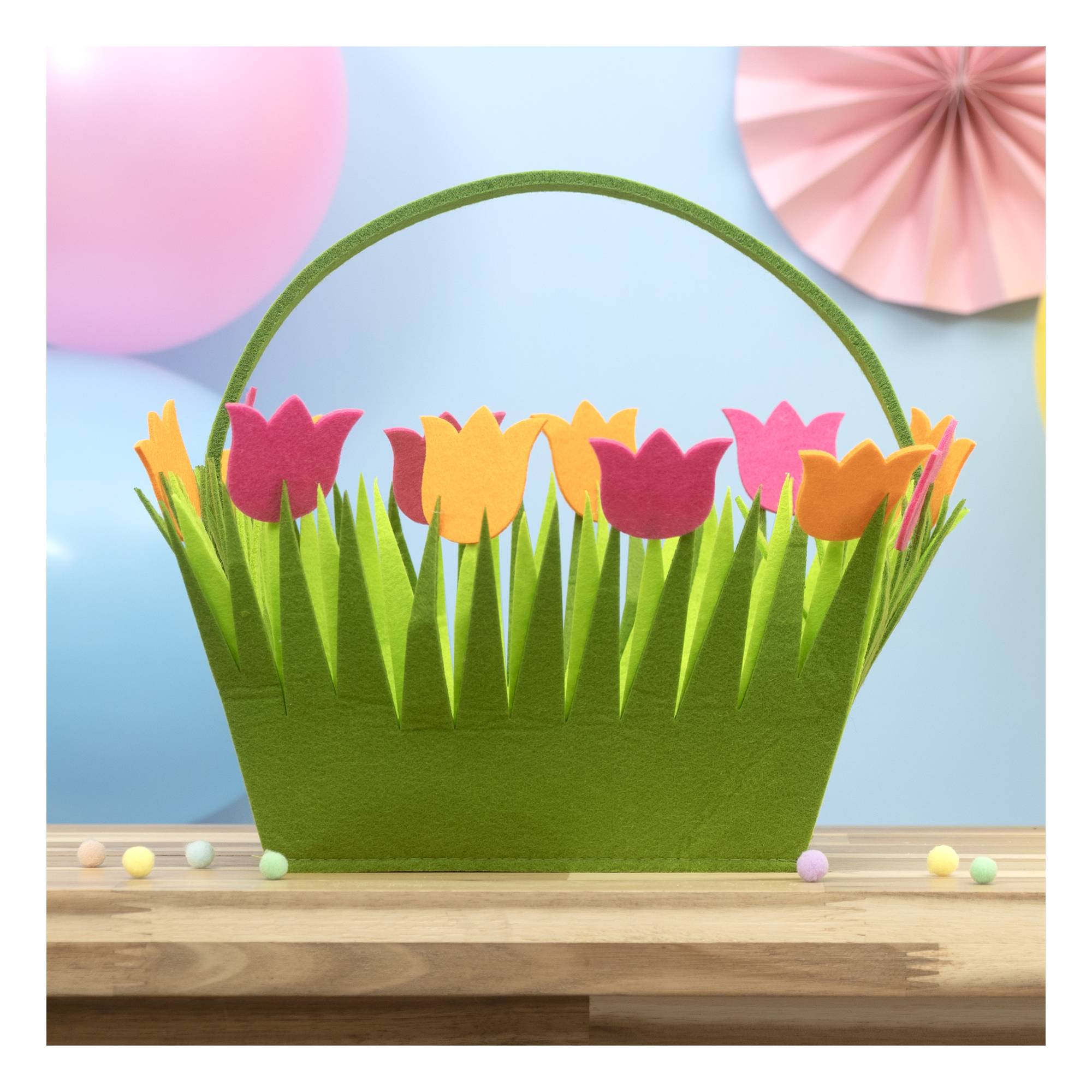 Tulip Felt Bucket