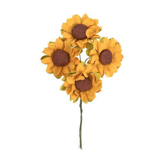 Handmade Paper Sunflowers 4 Pack