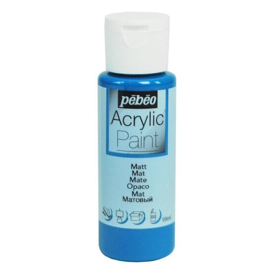 Pebeo Teal Matt Acrylic Craft Paint 59ml