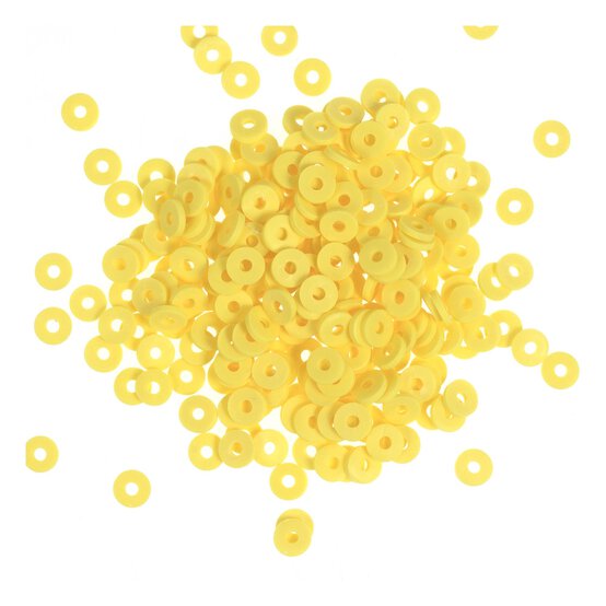 Yellow Clay Beads 6mm 12g