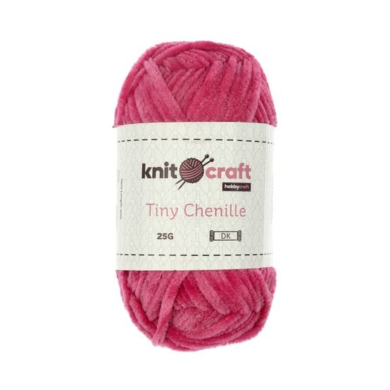 Knitcraft Fuchsia Tiny Chenille DK Yarn 25g