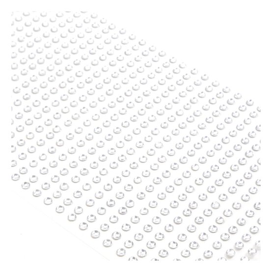 Silver Adhesive Gems 3mm 1080 Pack