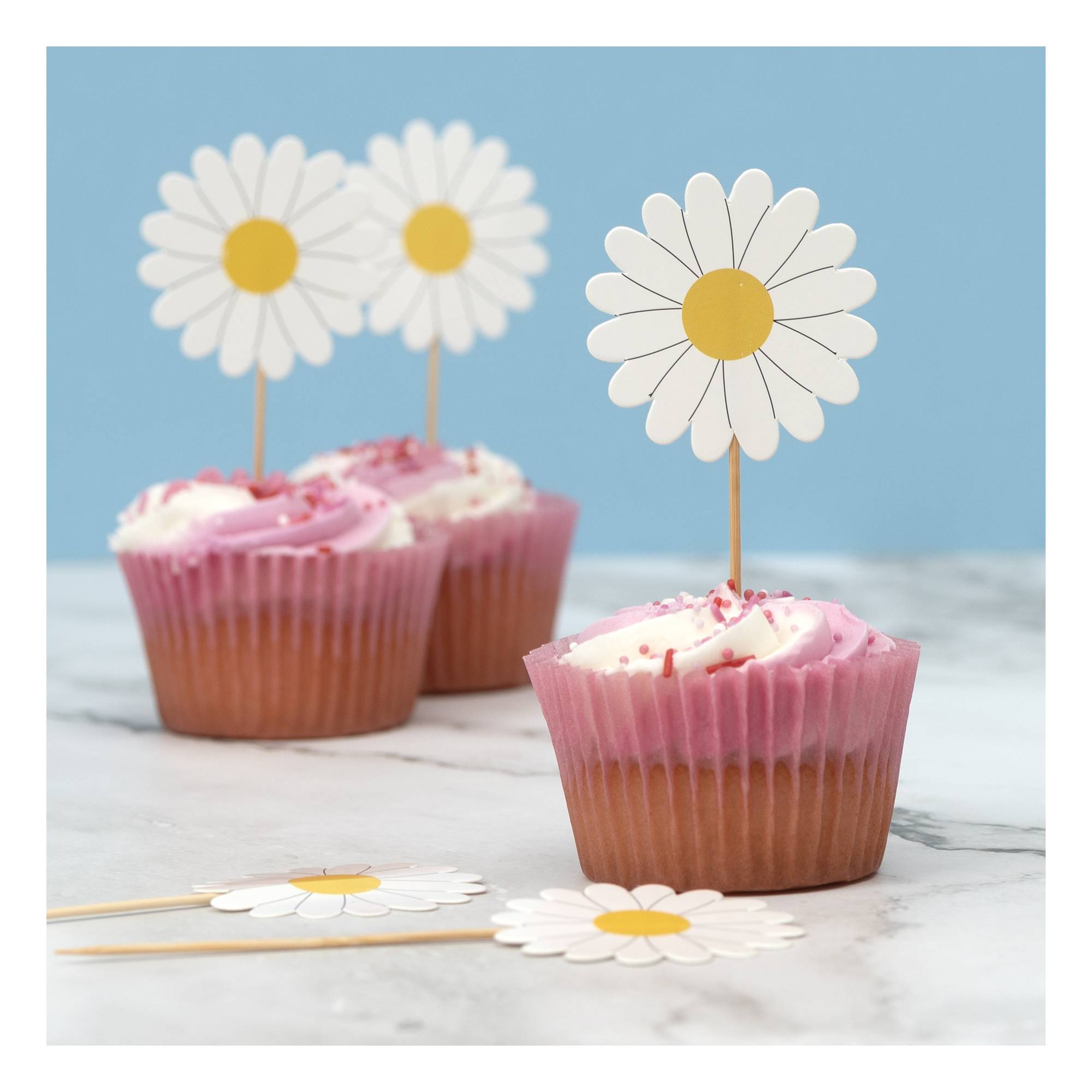 Daisy Cupcake Toppers 15 Pack