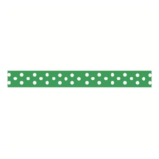 Lime Green Polka Dot Grosgrain Ribbon 9mm x 5m