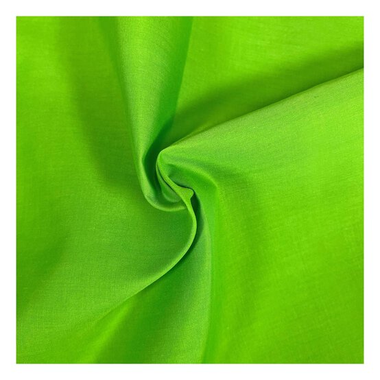 Lime Polycotton Fabric by the Metre