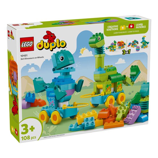 LEGO DUPLO 3 in 1 Dinosaurs on Wheels