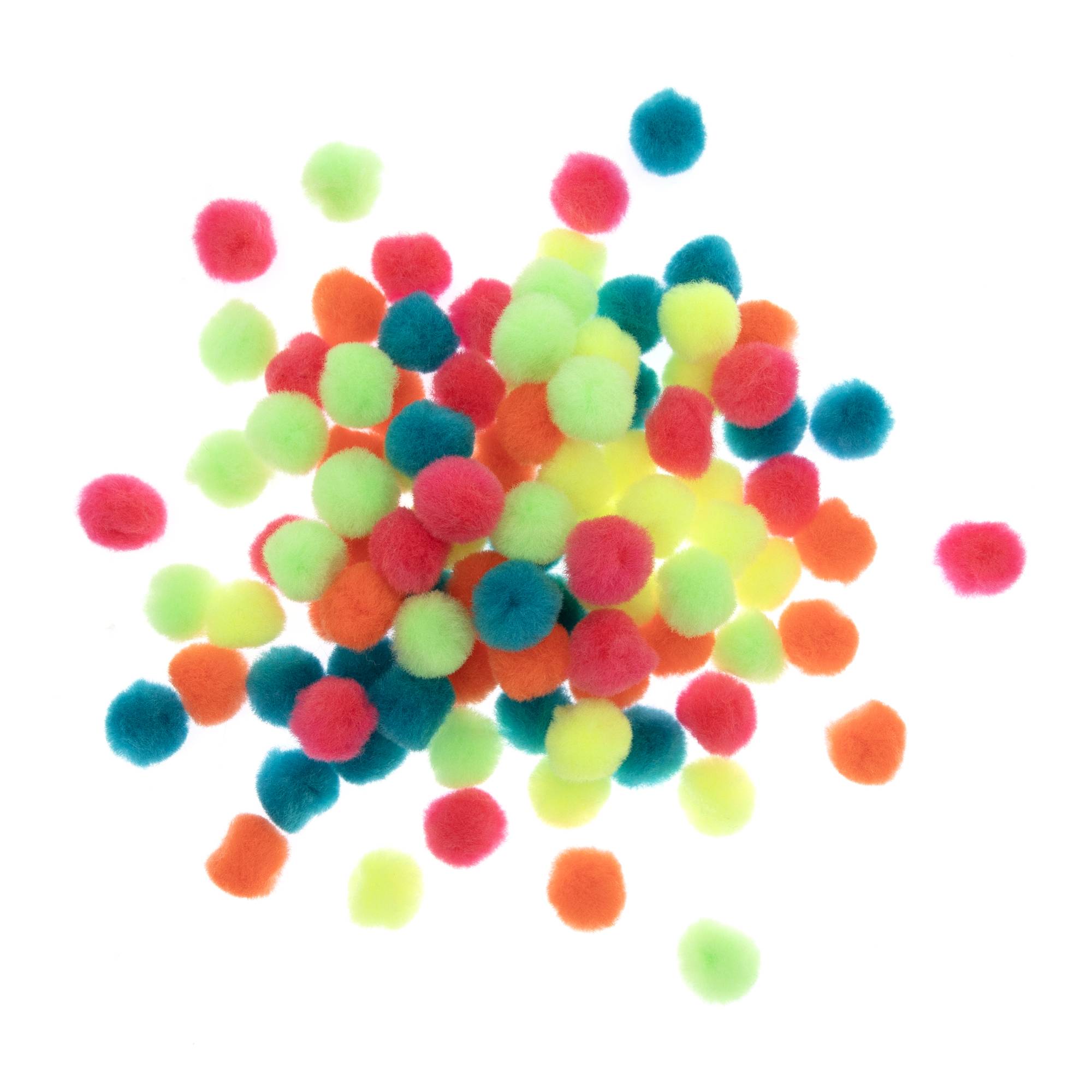 Neon Pom Poms 2cm 100 Pack