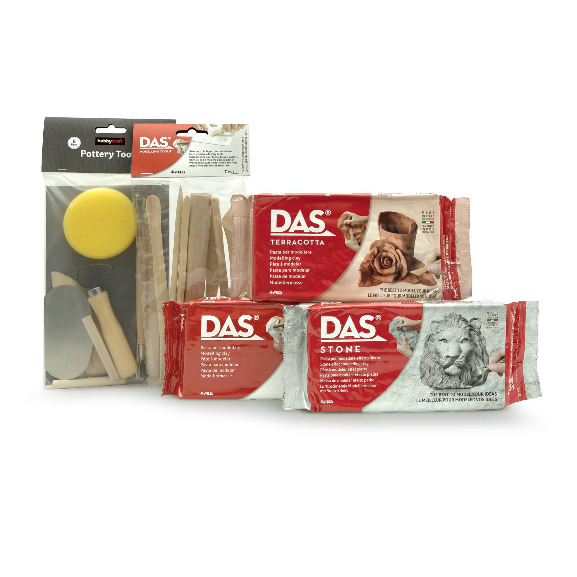 DAS Air Drying Clay Modelling Bundle