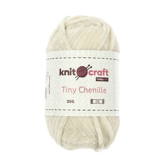Knitcraft Off White Tiny Chenille DK Yarn 25g