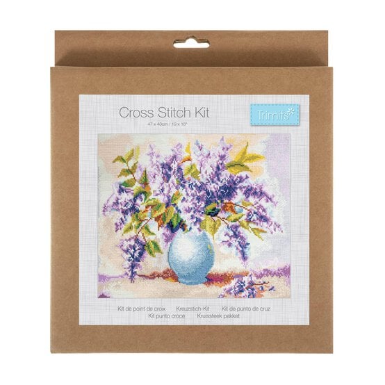 Trimits Lilac Large Cross Stitch Kit 33cm x 39.5cm