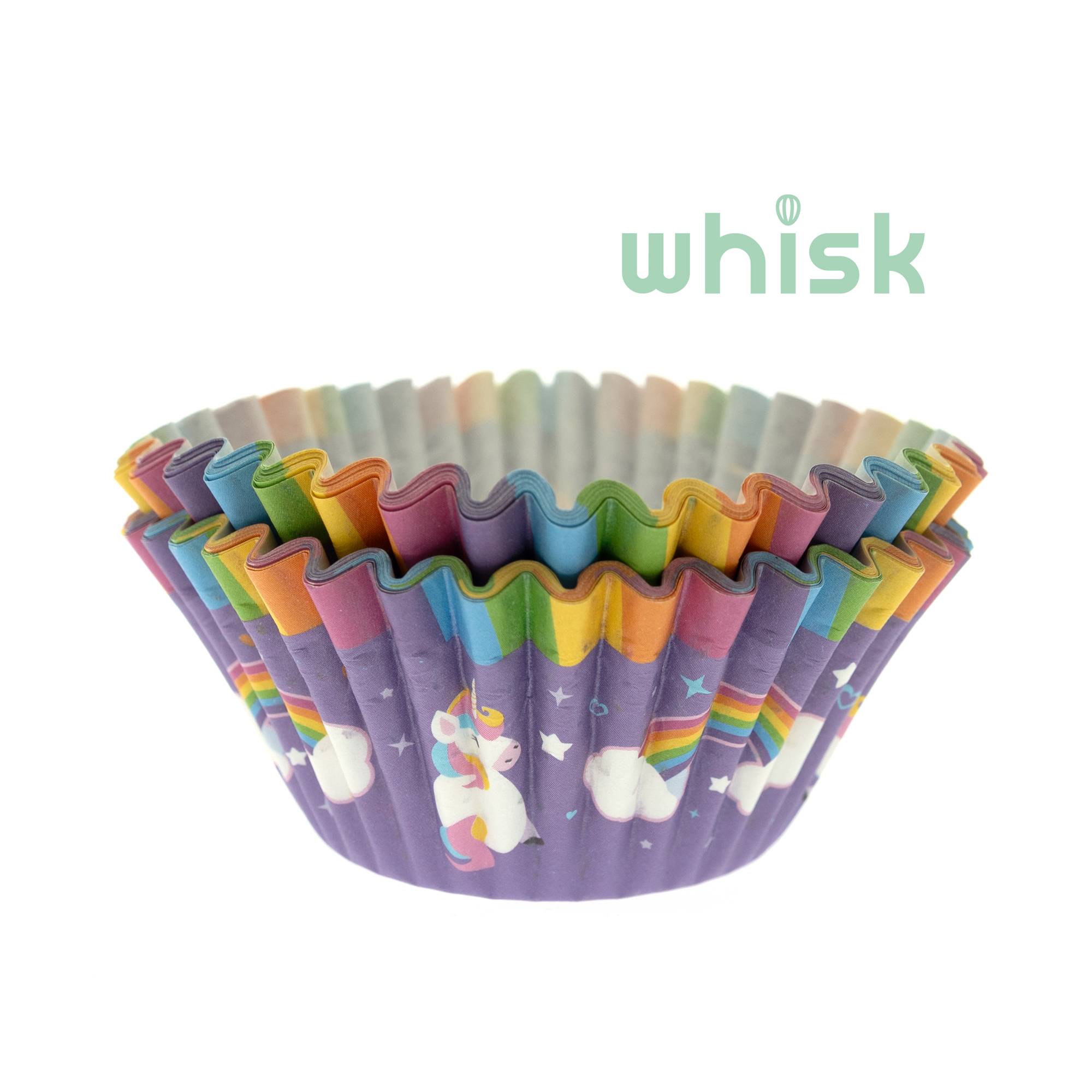 Whisk Unicorn and Rainbow Cupcake Cases 50 Pack