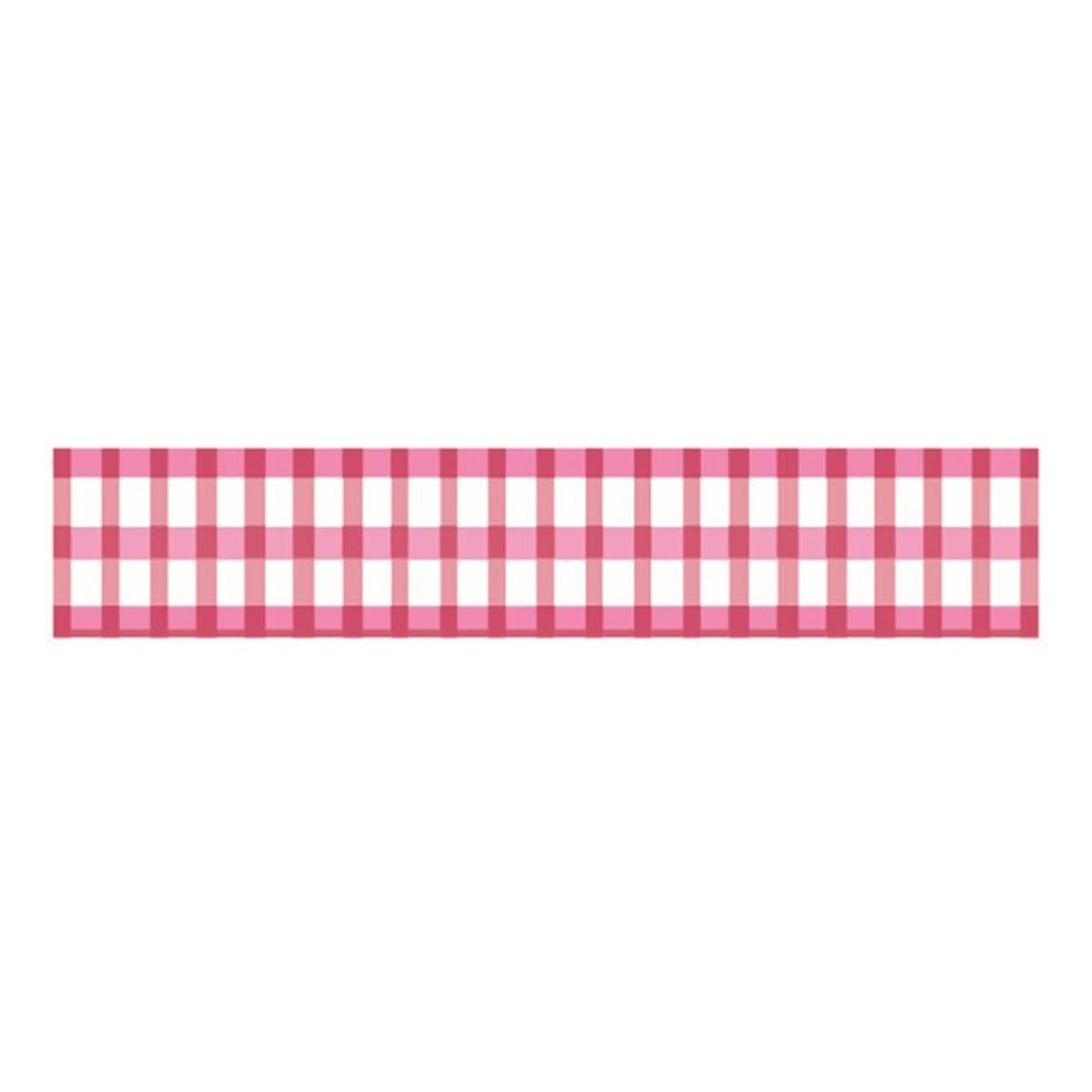 Hot Pink Gingham Ribbon 15mm x 4m
