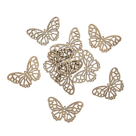Butterfly Wooden Toppers 10 Pack