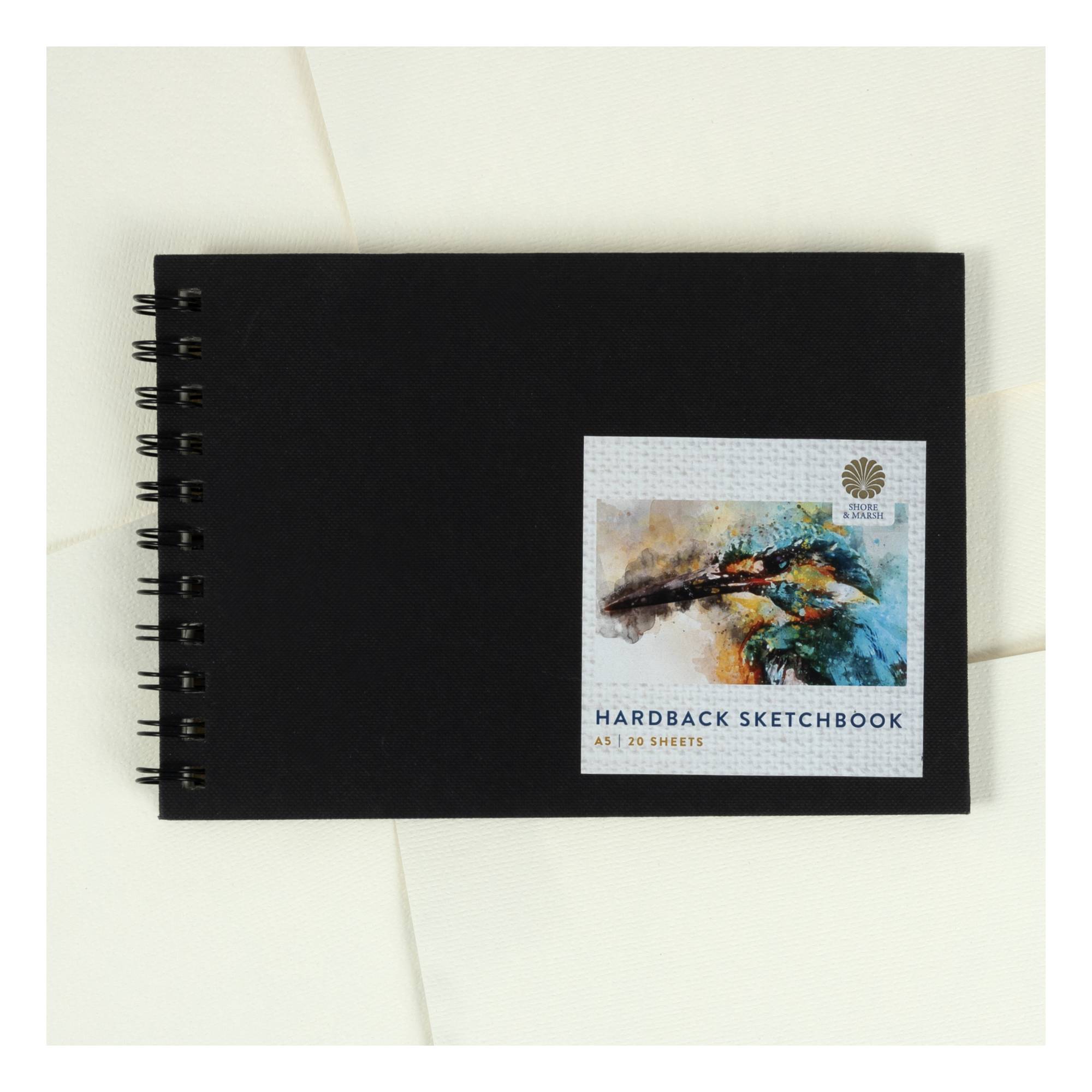 Shore & Marsh Hardback Watercolour Book A5 20 Sheets