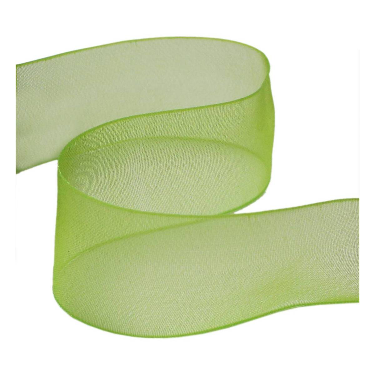 Lime Green Organza Ribbon 25mm x 5m