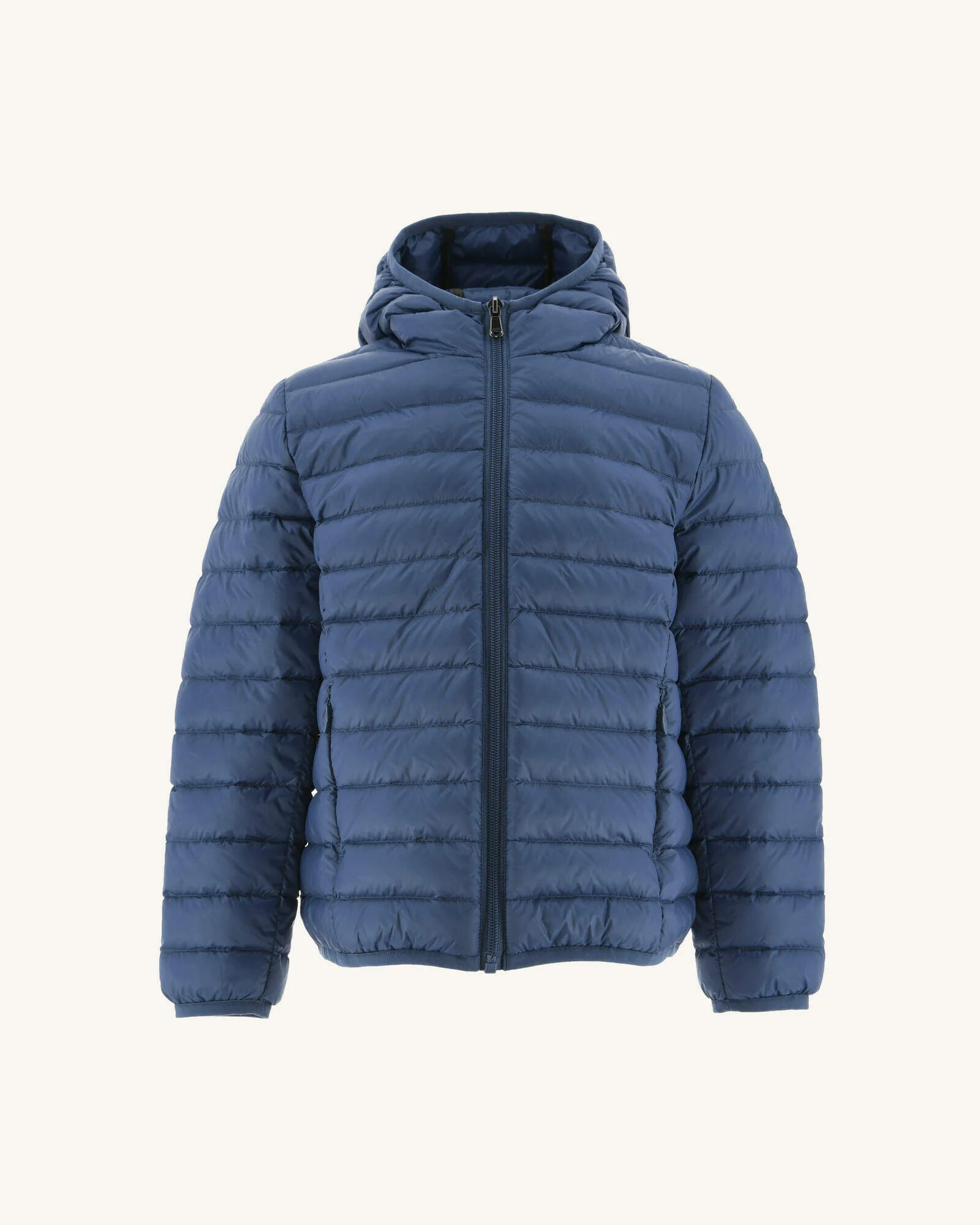 Down jacket light hooded Kid Blue jeans Hugo