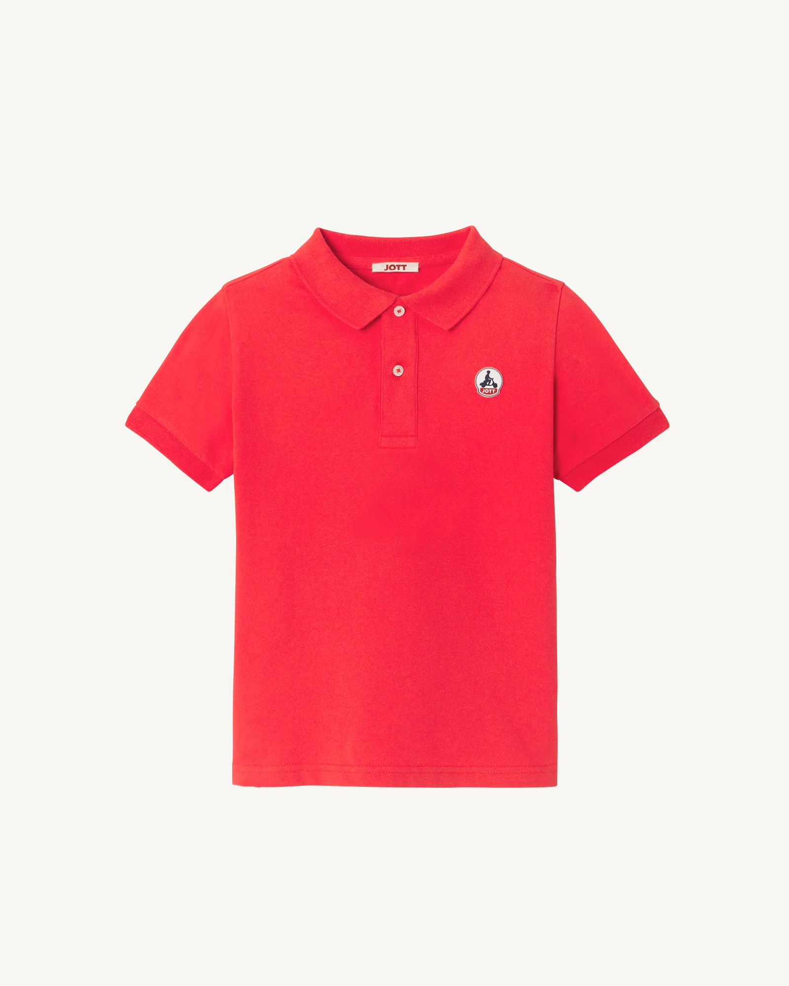 Polo Kid in organic cotton Bright red Salvador