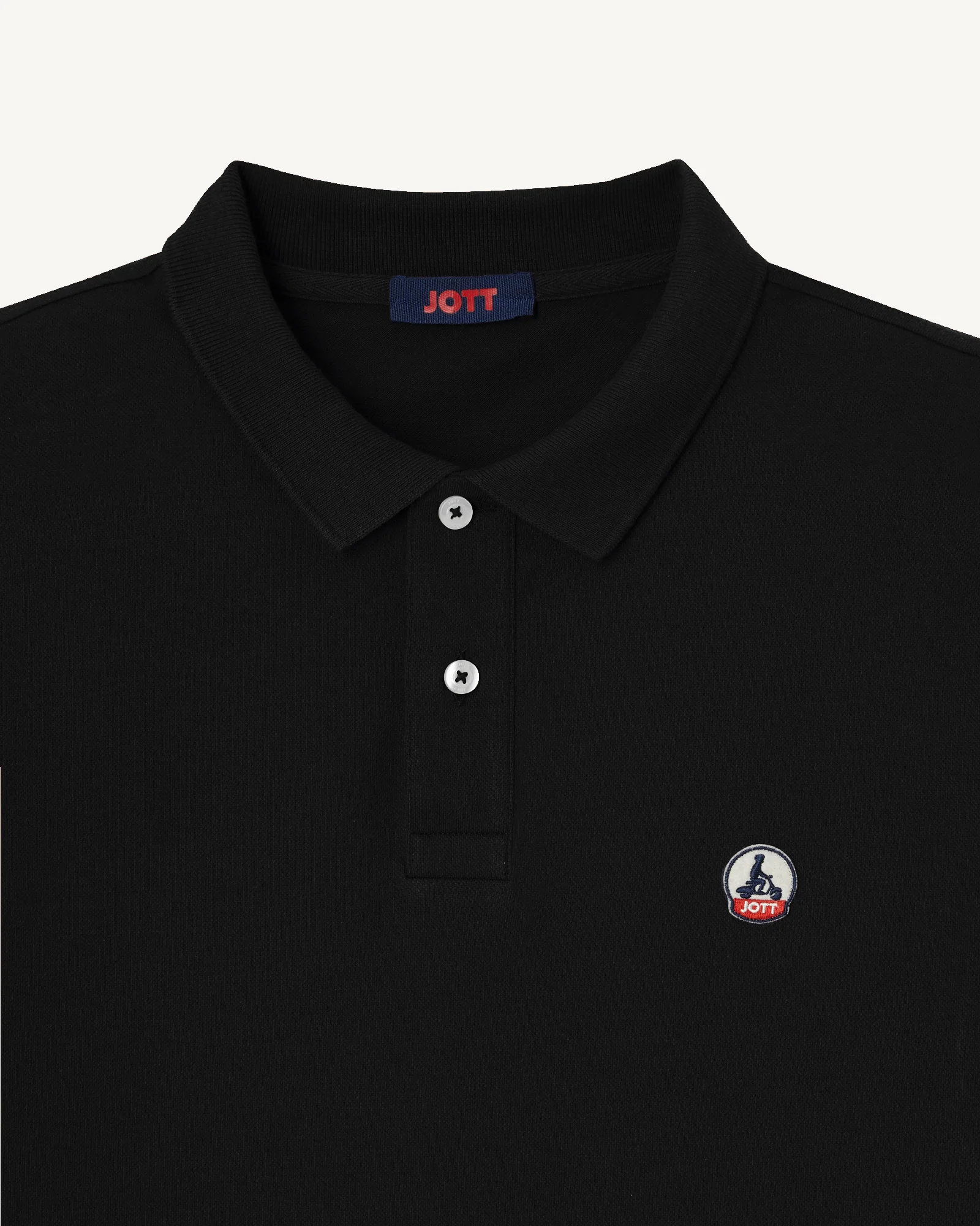 Polo shirt in organic cotton Black Marbella