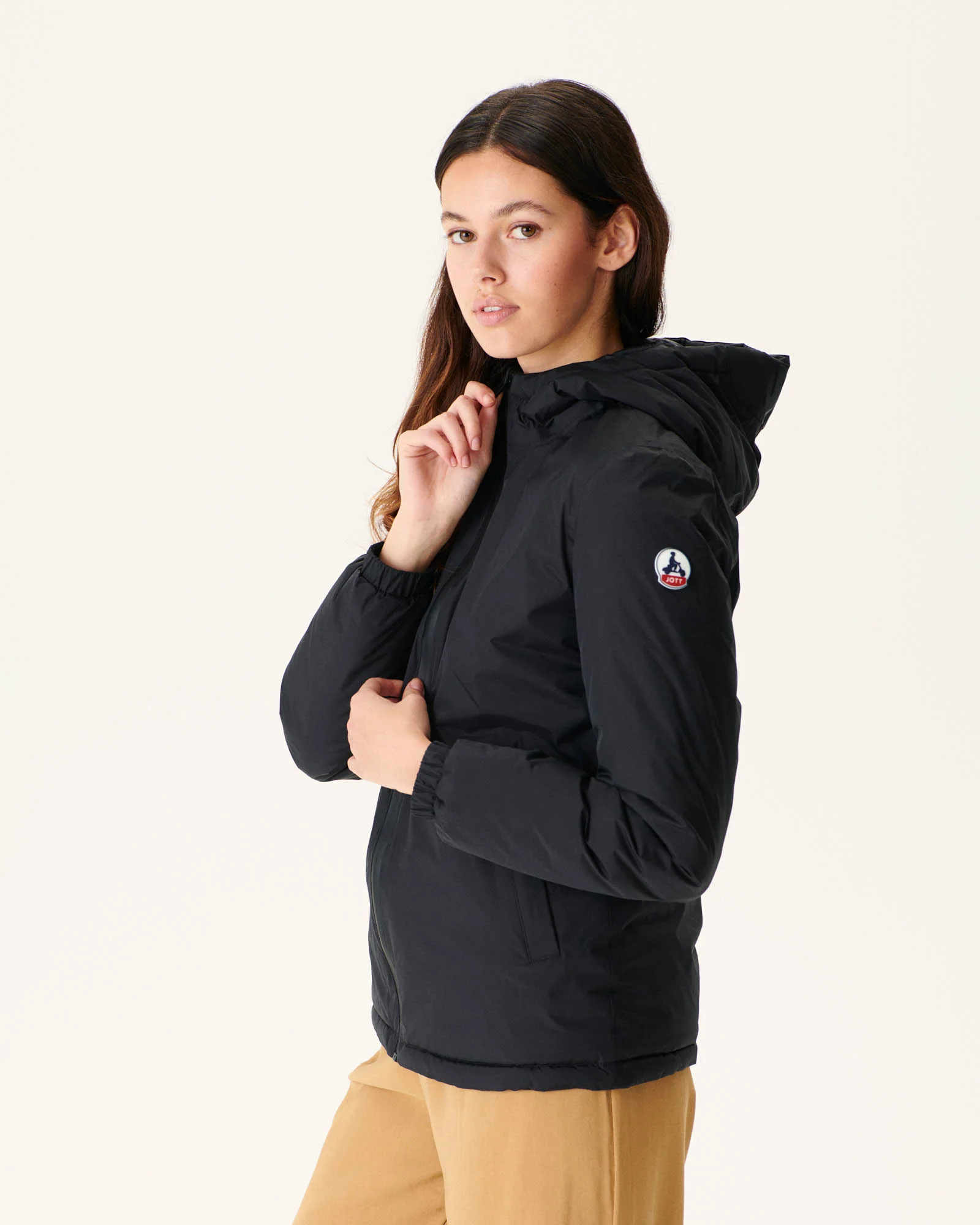 Reversible hooded puffer jacket Black Vienna