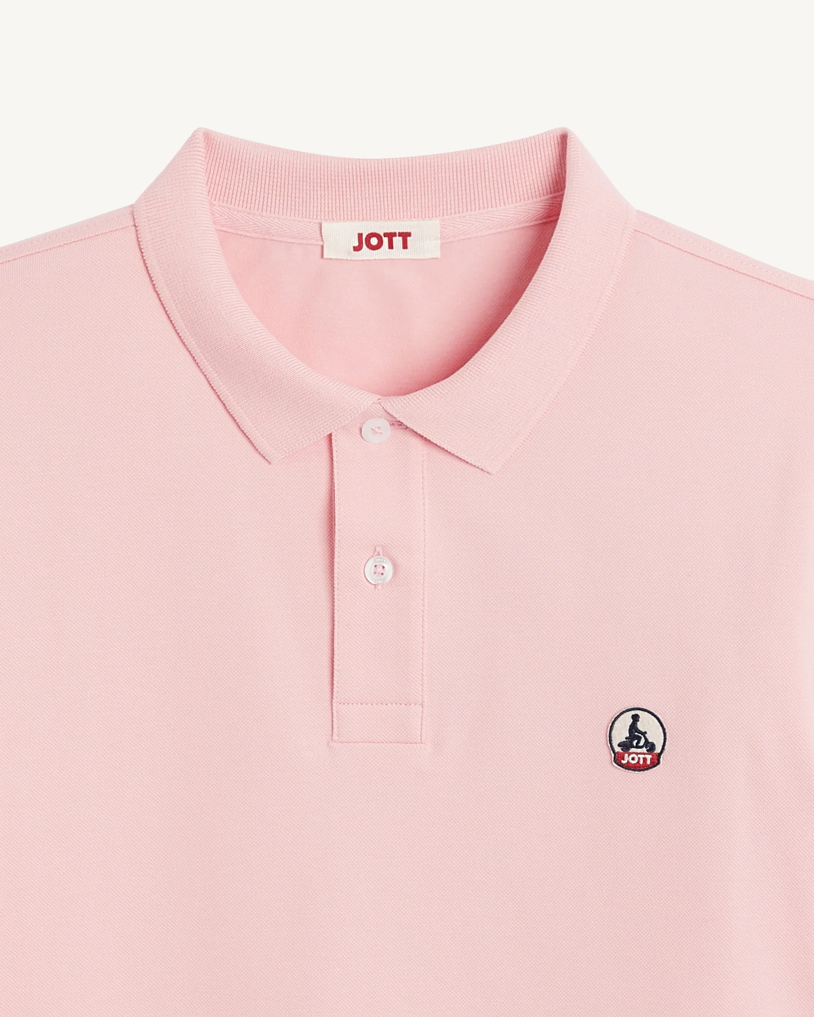 Polo shirt in organic cotton Peach pink Marbella