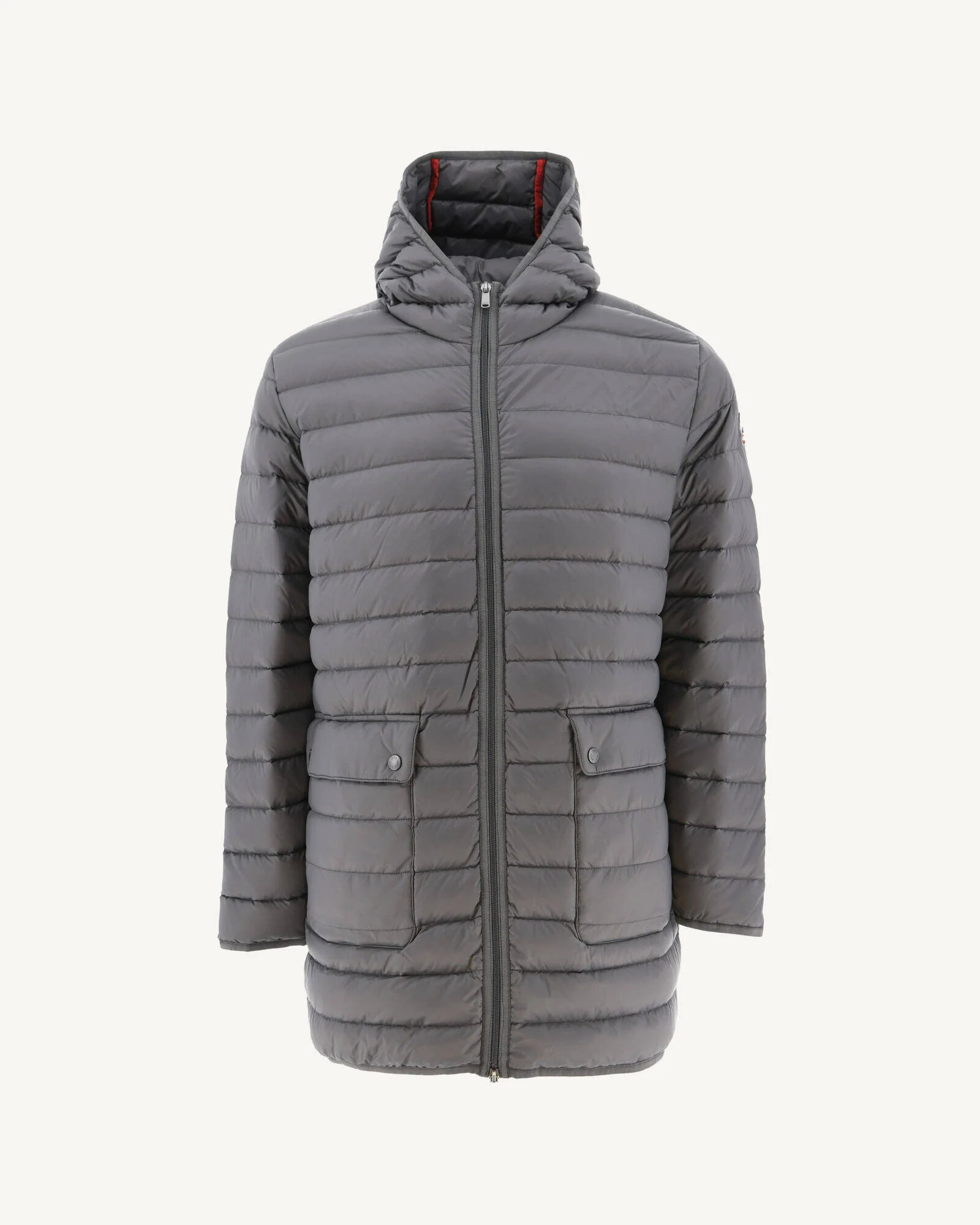 Long Anthracite down jacket Luc