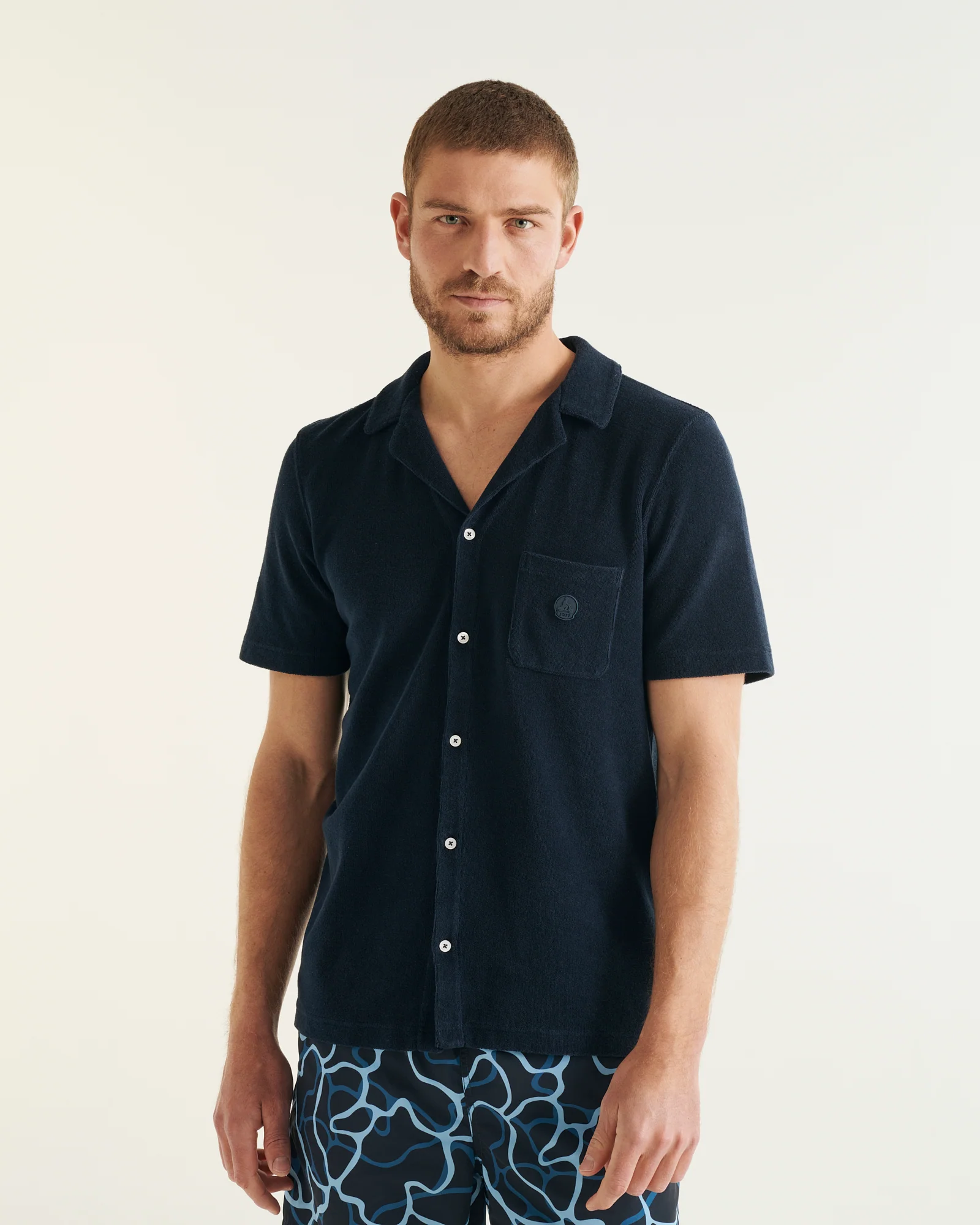 Castelo 2.0 Marine terry polo shirt