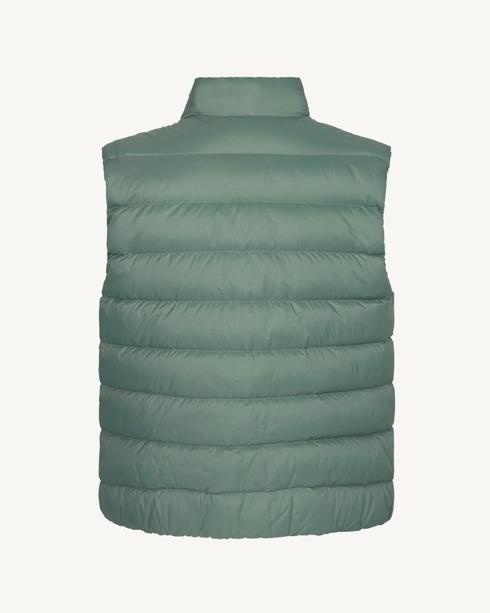 Down jacket light sleeveless Celadon green Thomas