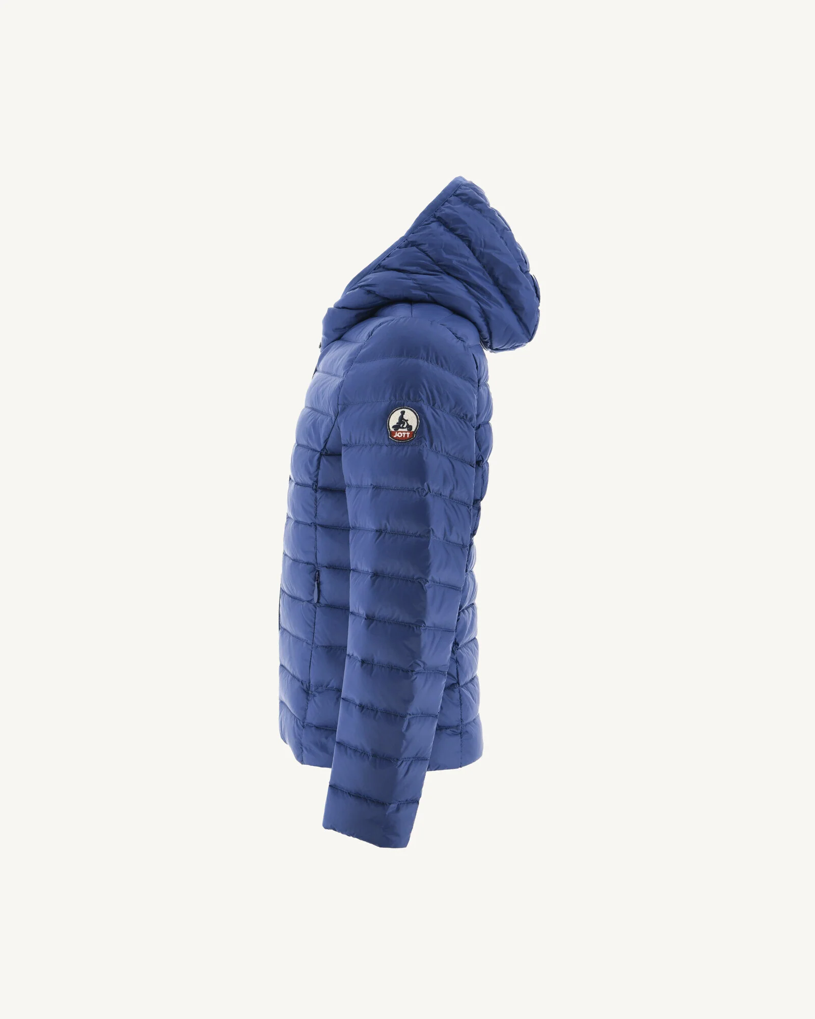 Light hooded children's down jacket Dark denim Carla