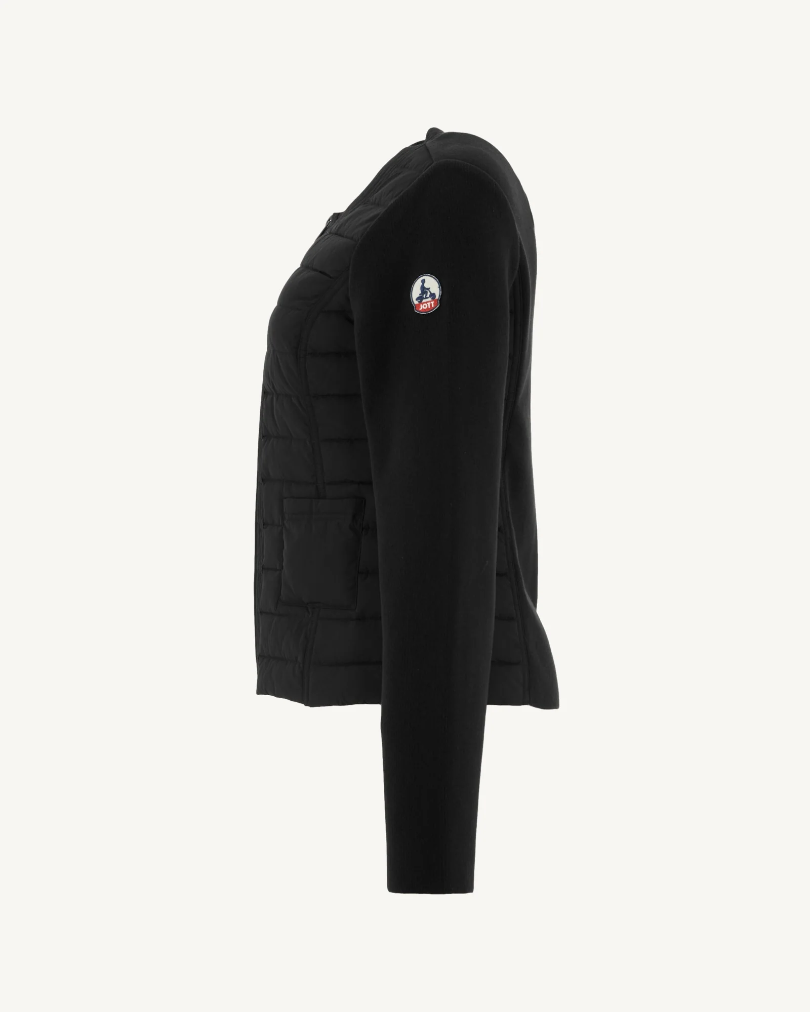 Down jacket light bi-material Black Almeria