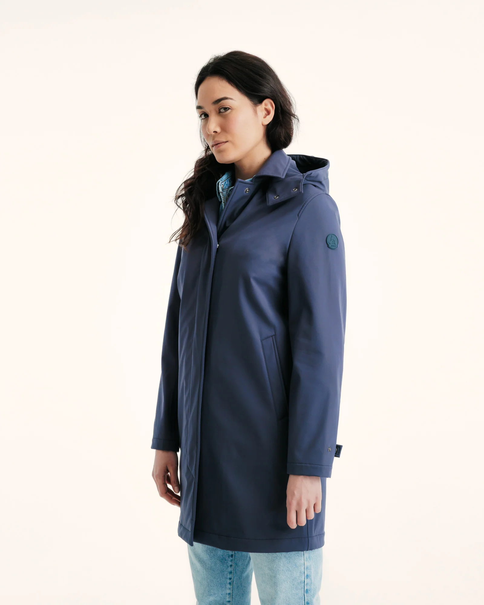 Raincoat with removable hood Marine Corinthe