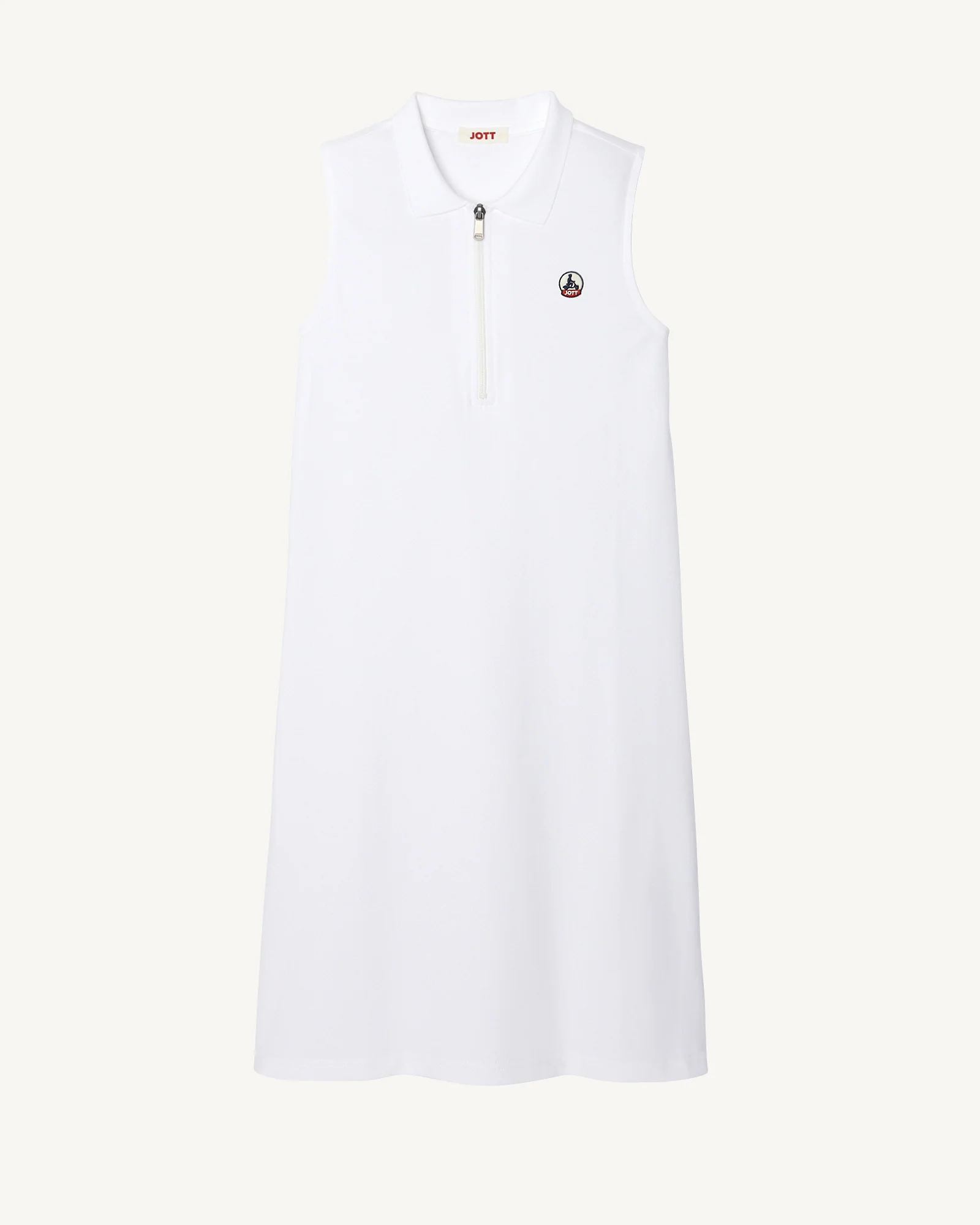 Sleeveless polo dress in organic cotton White Esmeralda
