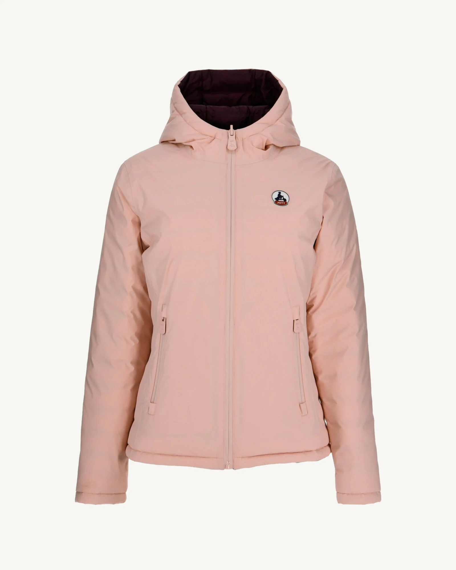 Reversible down jacket Pale pink/Aubergine Vienna
