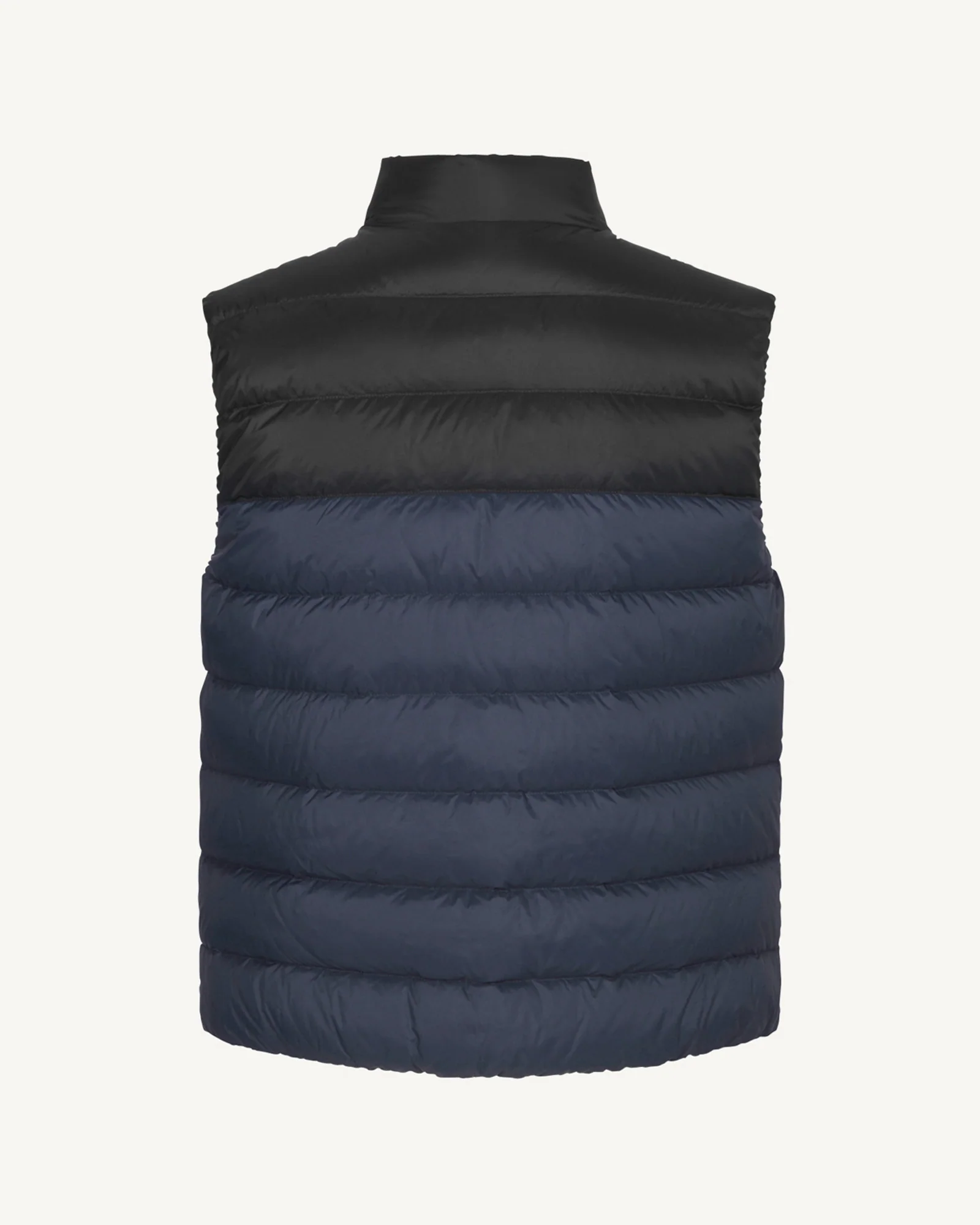 Down jacket two-tone sleeveless Navy/Black Thomas Bicolore