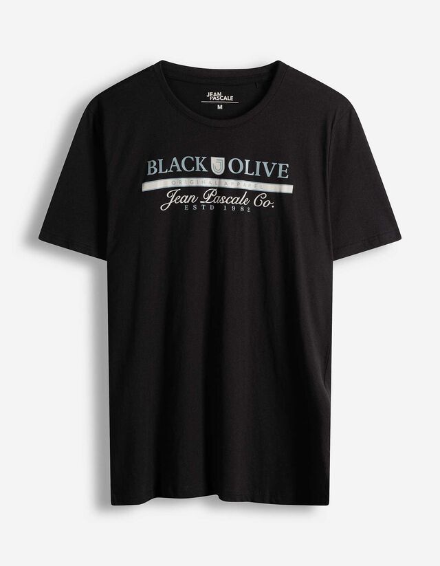 T-Shirt - Frontprint - schwarz