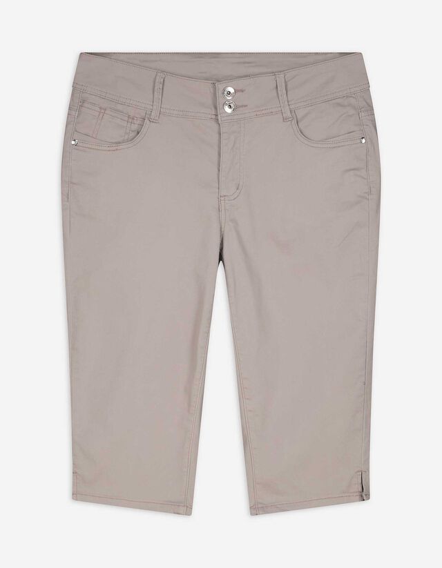 Caprihose - Baumwoll-Mix - beige