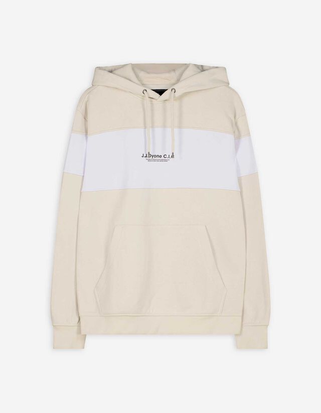 Sweatshirt - Color-Blocking - beige