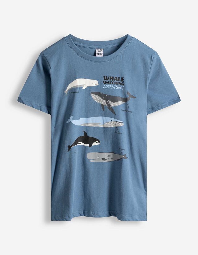 T-Shirt - Frontprint - blau