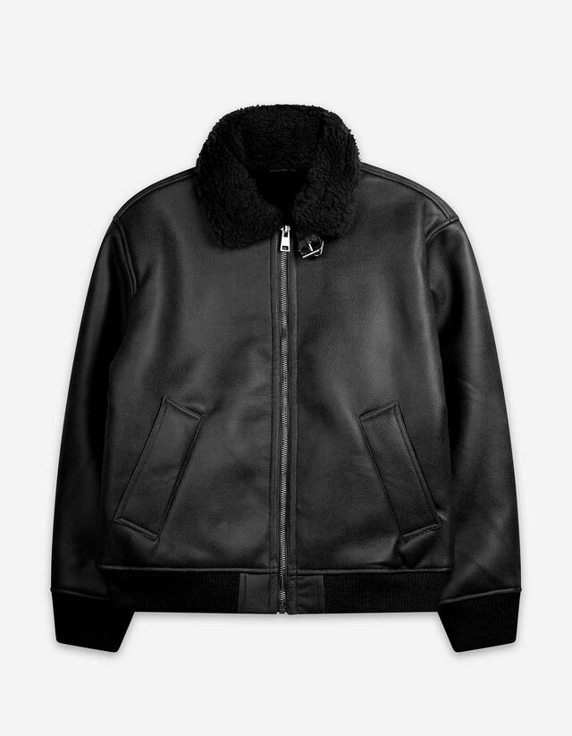 Bikerjacke - Bubikragen - schwarz