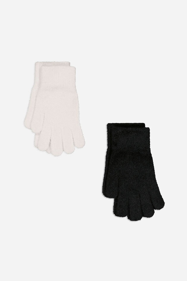 Handschuhe - 2er-Pack - schwarz