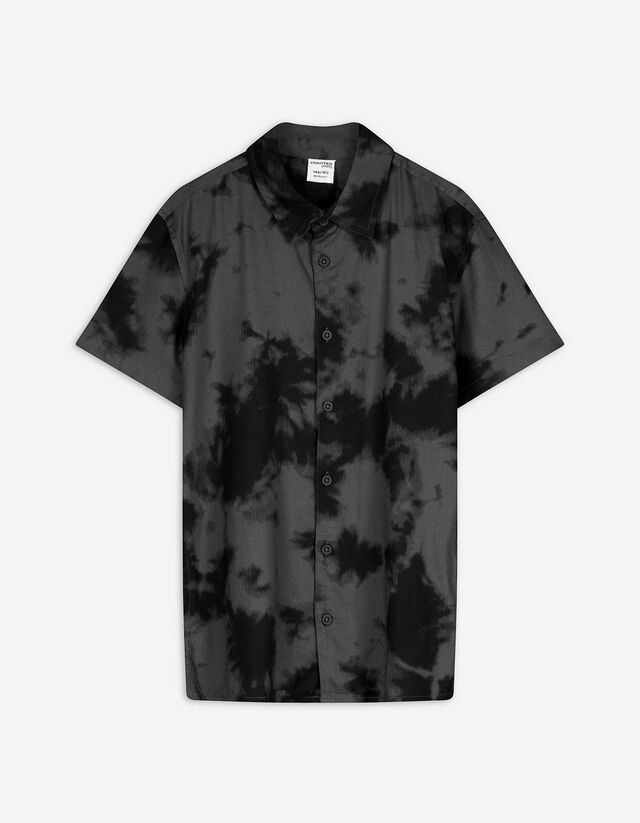Hemd - Allover-Print - dunkelgrau