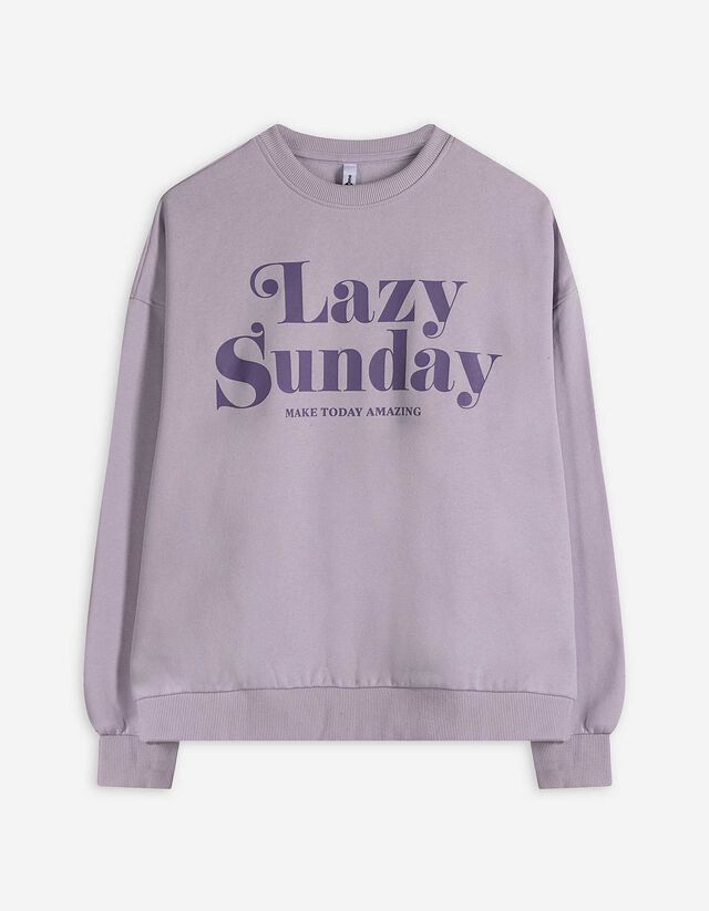 Sweatshirt - Frontprint - lila