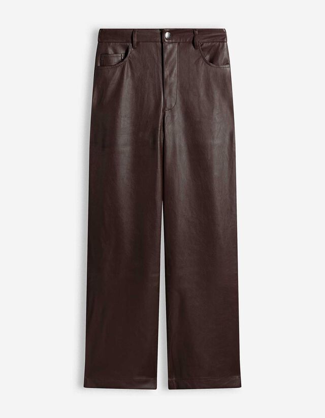 Hose - Kunstleder - dunkelrot