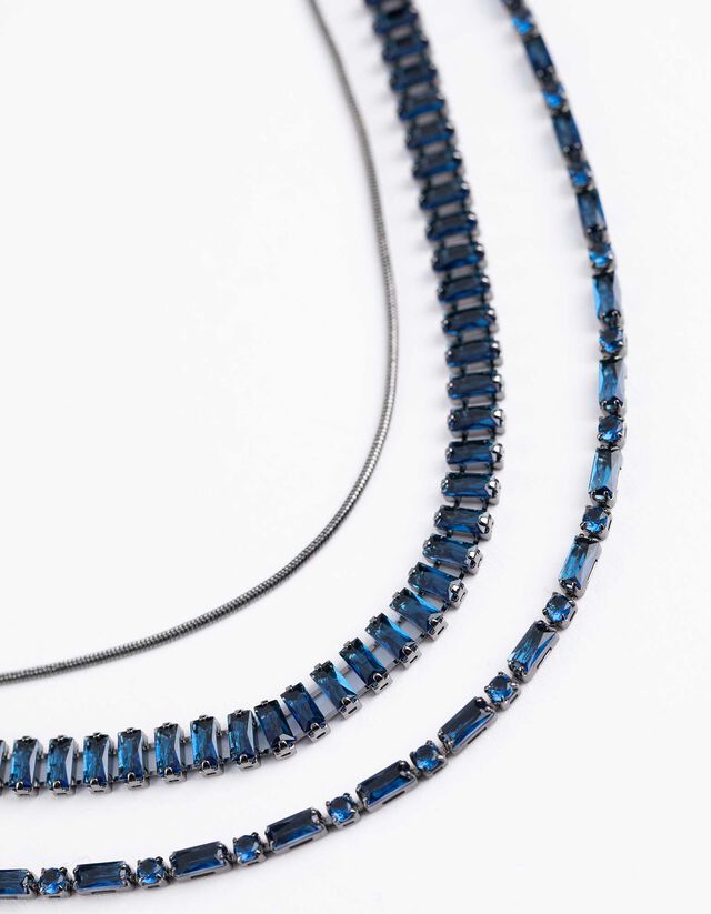 Kette - 3er-Pack - dunkelblau