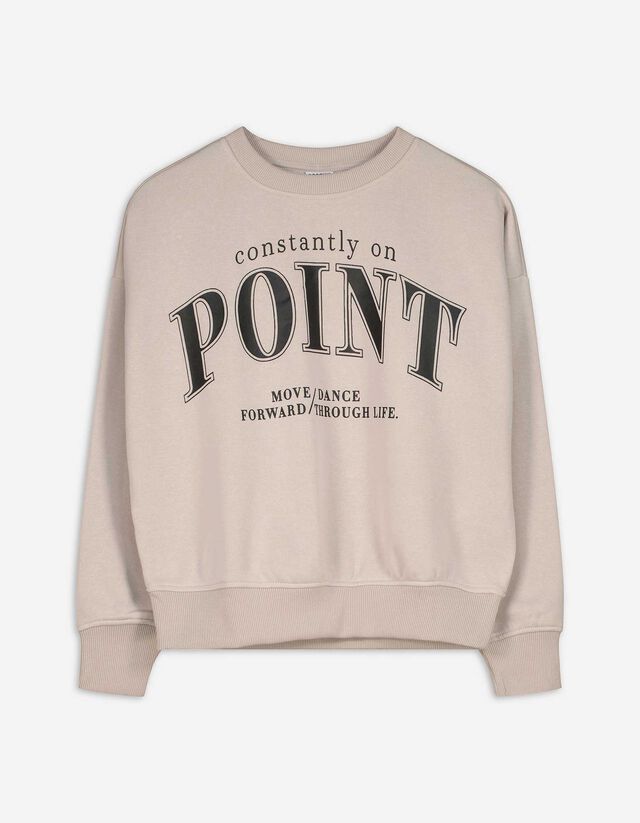 Sweatshirt - Print - hellgrau