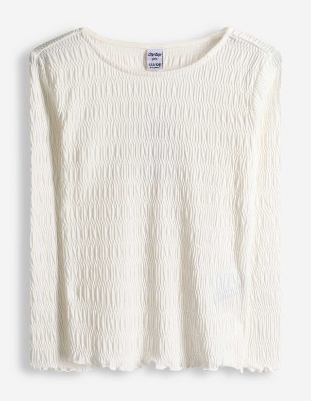 Langarmshirt - einfarbig - wei&szlig;