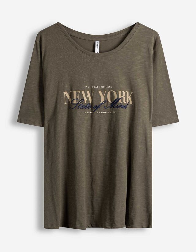 T-Shirt - Stickereien - dunkelgr&uuml;n