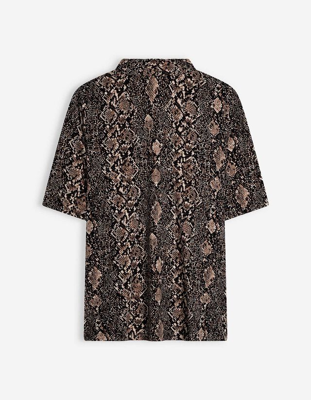 Shirt - Viskose-Mix - schwarz